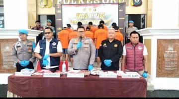 Polres OKU Pamerkan Puluhan Pelaku Narkoba Hasil Tangkapan 3 Bulan Terakhir
