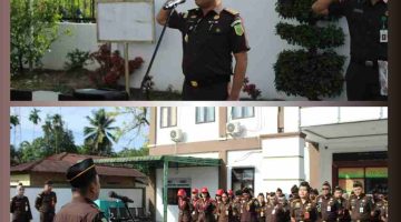 Apel Pagi Awal November 2025, Plt. Kajari Madina Ajak Seluruh Jajaran Komitmen Dalam Memberikan Pelayanan Terbaik.