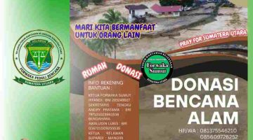 Forwaka Sumut Bentuk Relawan Peduli Bencana, Jurnalis Peduli dan Bermanfaat pada Korban Banjir.