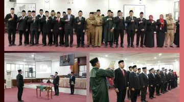 Wali Kota Mahyaruddin Salim Lantik 13 Pejabat Administrator dan 11 Pejabat Pengawas di Lingkungan Pemko Tanjungbalai 