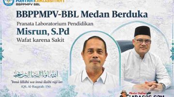 BBPPMPV-BBL Medan Berduka, Pranata Laboratorium Pendidikan Misrun, S.Pd Wafat karena Sakit