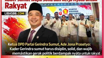 HUT ke-18 Gerindra: Ade Jona Tegaskan Kader Sumut Wajib Solid dan Kerja Nyata untuk Rakyat