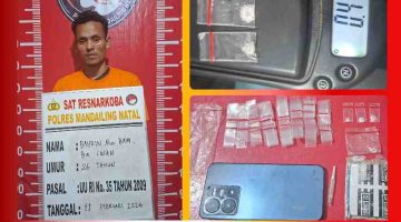 Polisi Gagalkan Transaksi Sabu, Seorang Pengedar Diamankan Di Batang Natal 