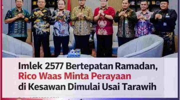 Imlek 2577 Bertepatan Ramadan, Rico Waas Minta Perayaan di Kesawan Dimulai Usai Tarawih