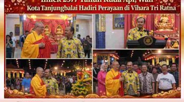Imlek 2577 Tahun Kuda Api, Wali Kota Tanjungbalai Gaungkan Semangat “Ma Dao Cheng Gong” di Vihara Tri Ratna