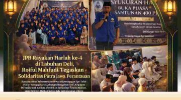 JPB Rayakan Harlah ke-4 di Labuhan Deli, Roiful Mahfudi Tegaskan Solidaritas Putra Jawa Perantauan