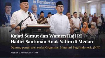 Kajati Sumut dan Wamen Haji RI Hadiri Santunan Anak Yatim di Medan, Dukung Penuh Aksi Sosial MPI