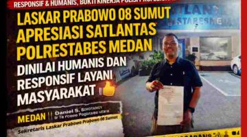 Laskar Prabowo 08 Sumut Apresiasi Satlantas Polrestabes Medan, Dinilai Humanis dan Responsif Layani Masyarakat