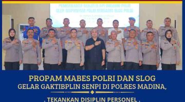 Propam Mabes Polri Gelar Gaktibplin Senpi di Polres Madina, Tekankan Disiplin Personel