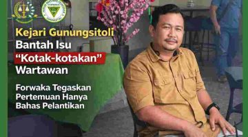 Kejari Gunungsitoli Bantah Isu “Kotak-kotakan” Wartawan, Forwaka Tegaskan Pertemuan Hanya Bahas Pelantikan.