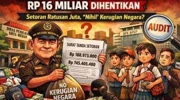 Dugaan Korupsi Atribut Sekolah Rp16 Miliar di Medan Dihentikan, Setoran Ratusan Juta Jadi Dalih Nihil Kerugian Negara
