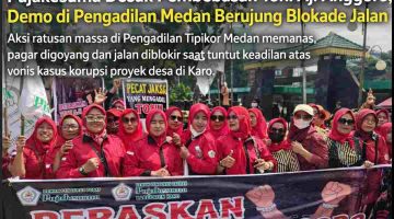 Pujakesuma Desak Pembebasan Toni Aji Anggoro, Demo di Pengadilan Medan Berujung Blokade Jalan