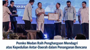 Pemko Medan Raih Penghargaan Mendagri atas Kepedulian Antar-Daerah dalam Penanganan Bencana
