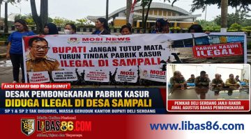 DPD MOSI Sumut Geruduk Kantor Bupati Deli Serdang, Desak Pembongkaran Pabrik Kasur Diduga Ilegal di Desa Sampali