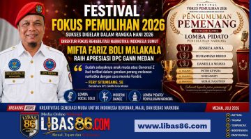 Festival Fokus Pemulihan 2026 Sukses Digelar, Direktur FOKUS Rehabilitasi Narkotika Indonesia Sumut Miftah Fariz Boli Malakala Raih Apresiasi DPC GANN Medan