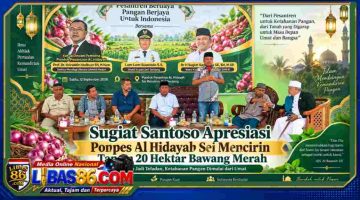 Dari Pesantren untuk Ketahanan Pangan, Al Hidayah Sei Mencirim Tanam Bawang Merah, Sugiat Santoso: Ini Bagian dari Tugas Negara