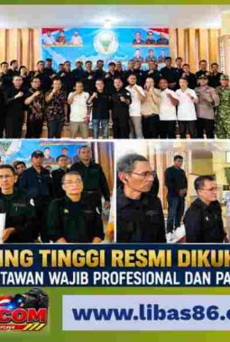 FORWAKA Tebing Tinggi Resmi Dikukuhkan, Irfandi Tegaskan Wartawan Wajib Profesional dan Paham Hukum