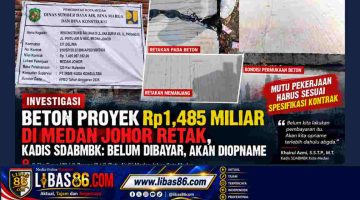 Beton Proyek Rp1,485 Miliar di Medan Johor Retak, Kadis SDABMBK: Belum Dibayar, Akan Diopname
