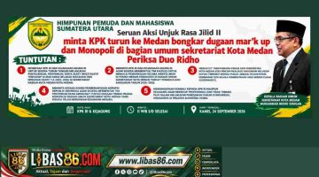 Tagih Ketegasan Kejatisu, HIPMASU Laporkan Dugaan Mark-Up dan Monopoli Anggaran Mamin Setda Medan ke KPK