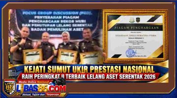 Kejati Sumut Ukir Prestasi Nasional, Raih Peringkat II Terbaik Lelang Aset Serentak 2026