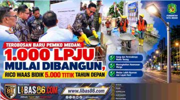 Terobosan Baru Pemko Medan: 1.000 LPJU Mulai Dibangun, Rico Waas Bidik 5.000 Titik Tahun Depan