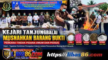 Kejari Tanjungbalai Musnahkan Barang Bukti Inkracht, Hampir 5 Kg Sabu hingga Kokaina Dimusnahkan