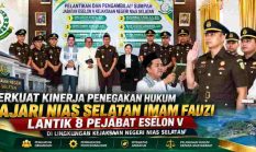 Perkuat Kinerja Penegakan Hukum, Kajari Nias Selatan Imam Fauzi Lantik 8 Pejabat Eselon V