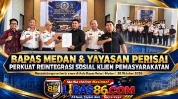 Bapas Kelas I Medan dan Yayasan Perisai Indonesia Adil Makmur Teken Kerja Sama Reintegrasi Sosial, Perkuat Kemandirian Klien Pemasyarakatan